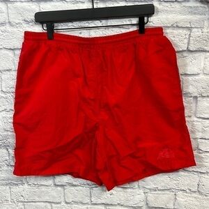 APEX Men's Red Swim Shorts Size L Polyester with Polyester Mesh line